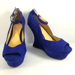 Gianni Bini Royal Blue Platforms Size 9M. S708‎
